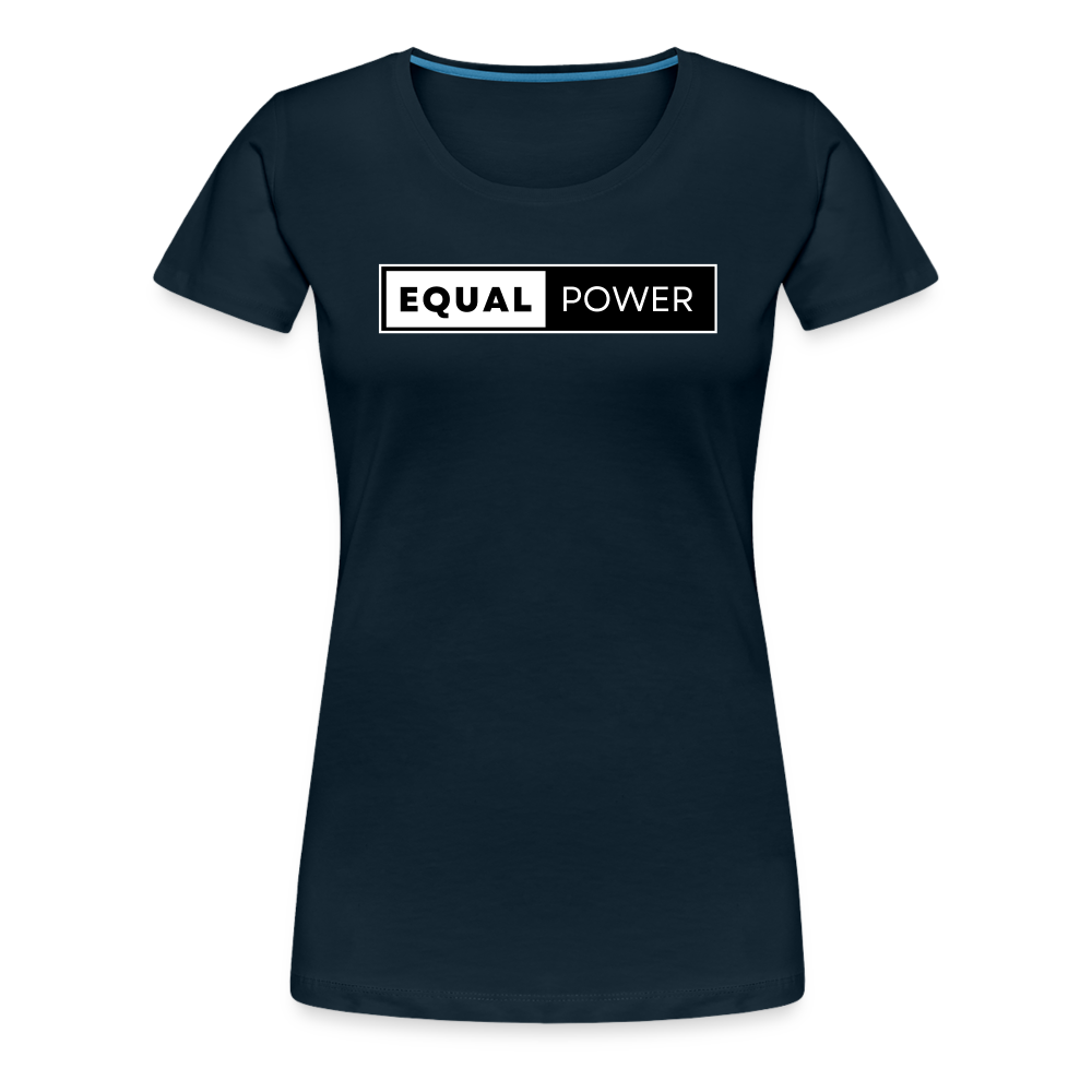 Equal Power T-Shirt - Women Short Sleeve - EP-White - deep navy