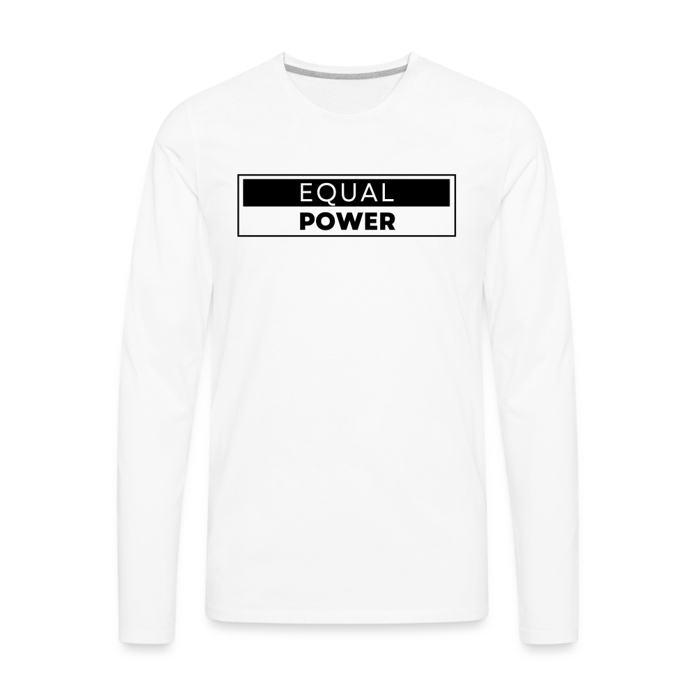 Equal Power T-Shirt - Men Long Sleeve - EPV-Black - white