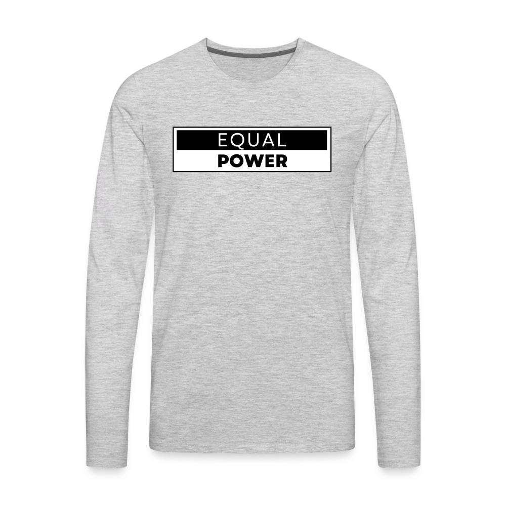 Equal Power T-Shirt - Men Long Sleeve - EPV-Black - heather gray