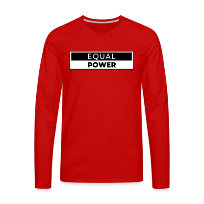 Equal Power T-Shirt - Men Long Sleeve - EPV-Black - red