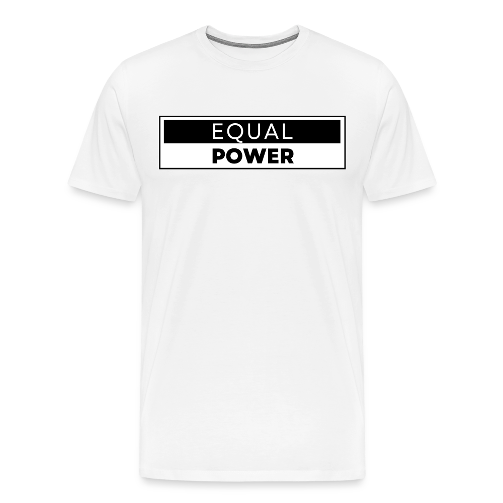 Equal Power T-Shirt - Men Short Sleeve - EPV-Black - white