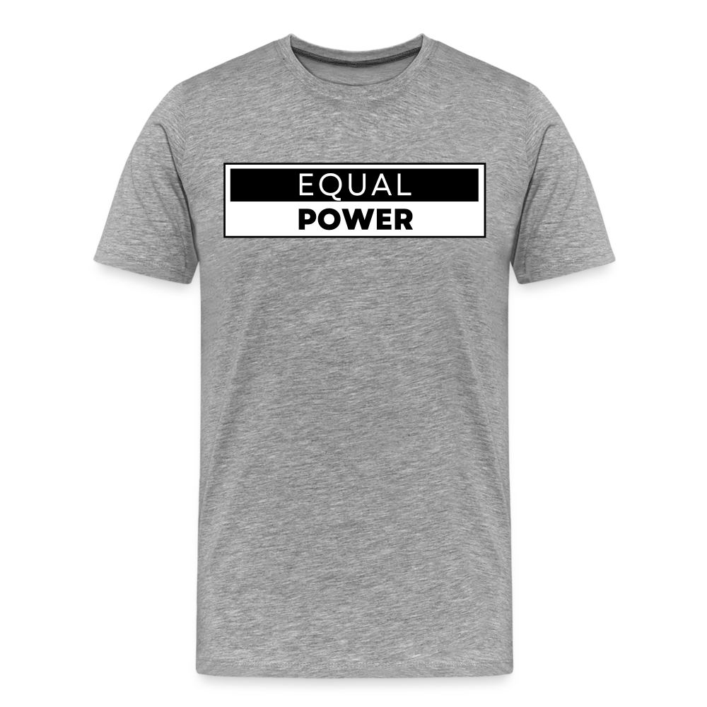 Equal Power T-Shirt - Men Short Sleeve - EPV-Black - heather gray