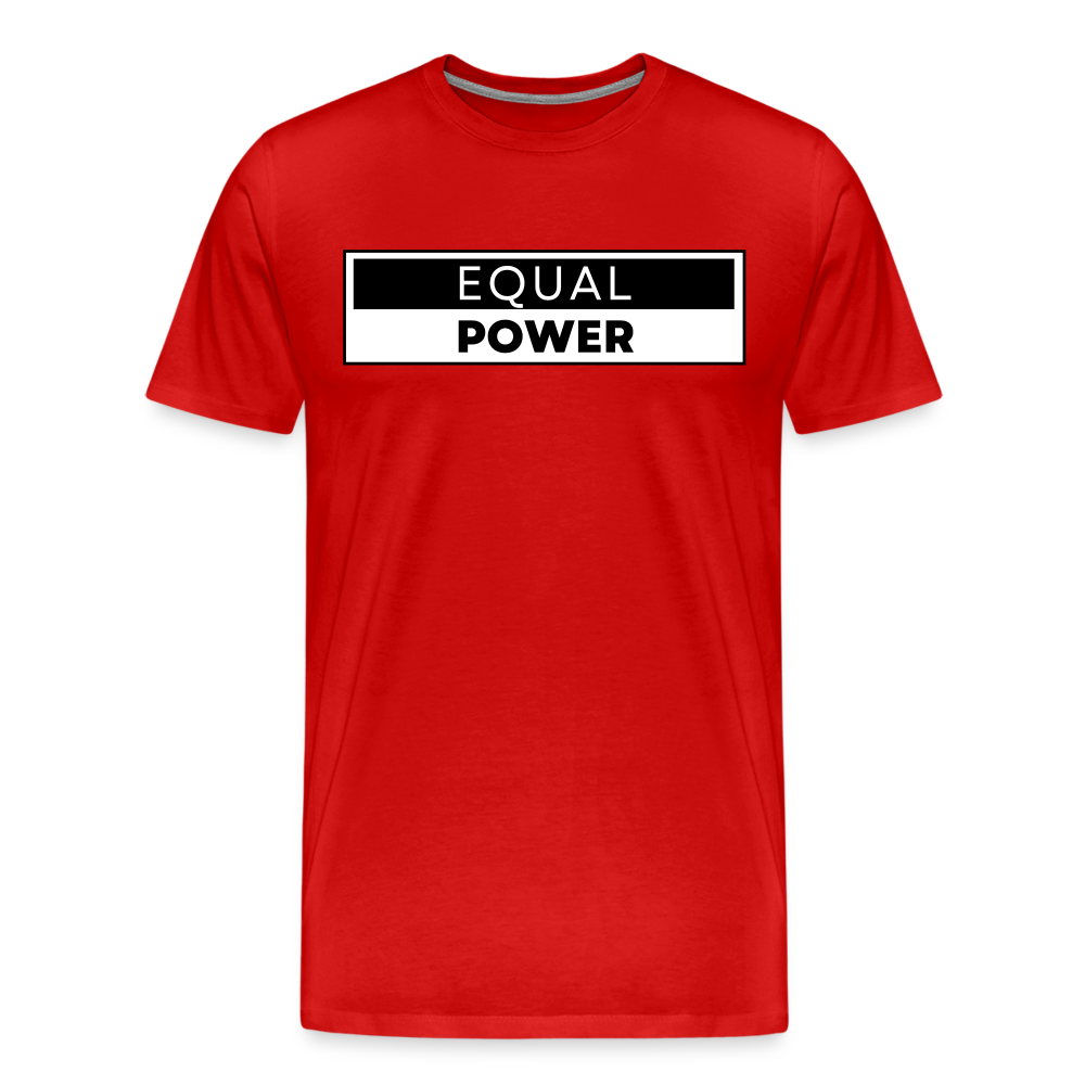 Equal Power T-Shirt - Men Short Sleeve - EPV-Black - red