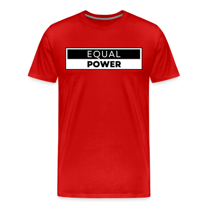 Equal Power T-Shirt - Men Short Sleeve - EPV-Black - red