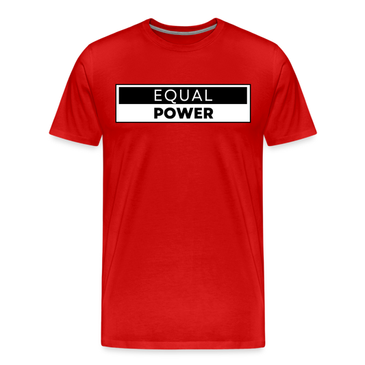 Equal Power T-Shirt - Men Short Sleeve - EPV-Black - red