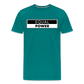 Equal Power T-Shirt - Men Short Sleeve - EPV-Black - teal