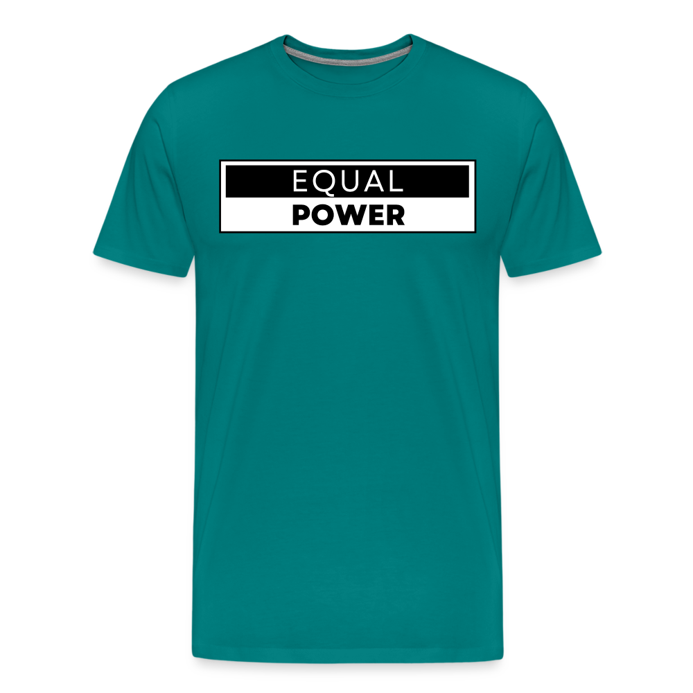 Equal Power T-Shirt - Men Short Sleeve - EPV-Black - teal