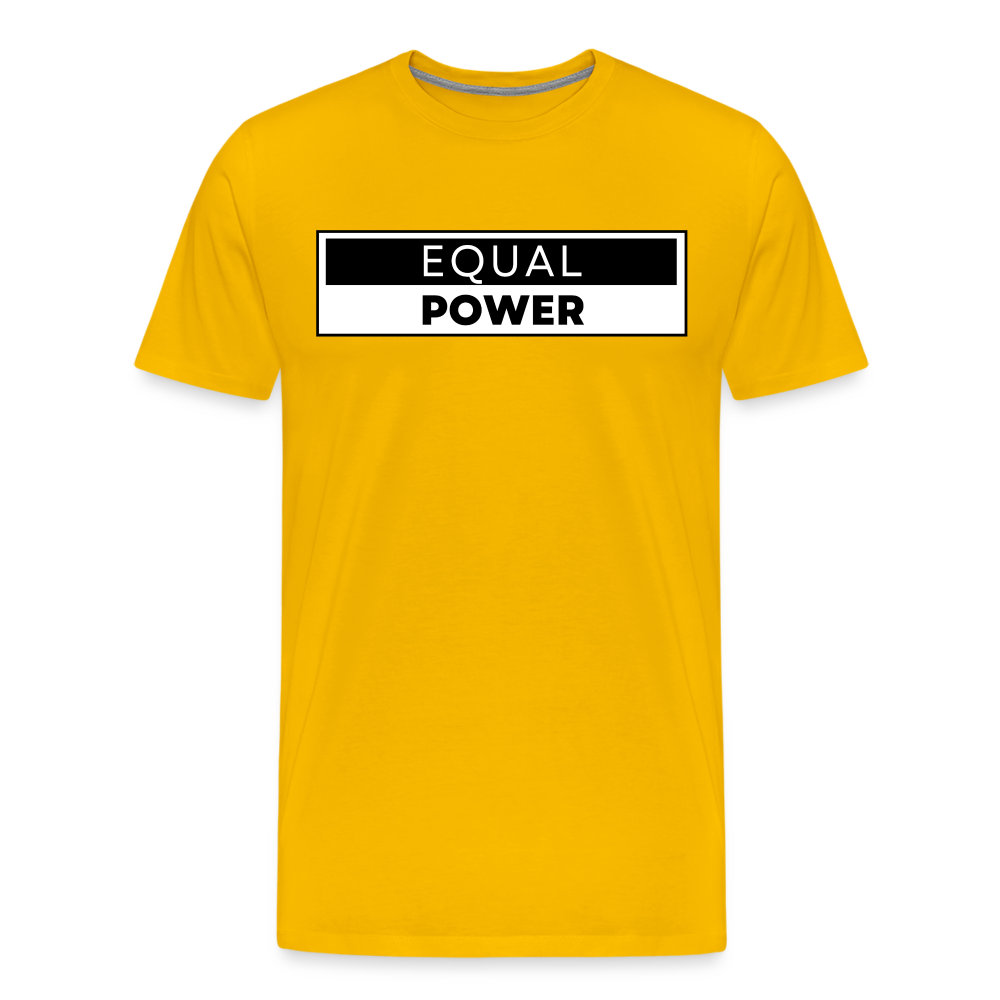 Equal Power T-Shirt - Men Short Sleeve - EPV-Black - sun yellow