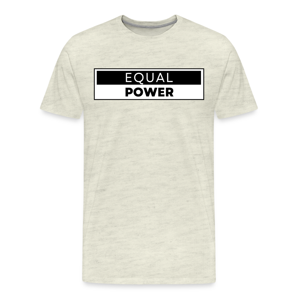 Equal Power T-Shirt - Men Short Sleeve - EPV-Black - heather oatmeal