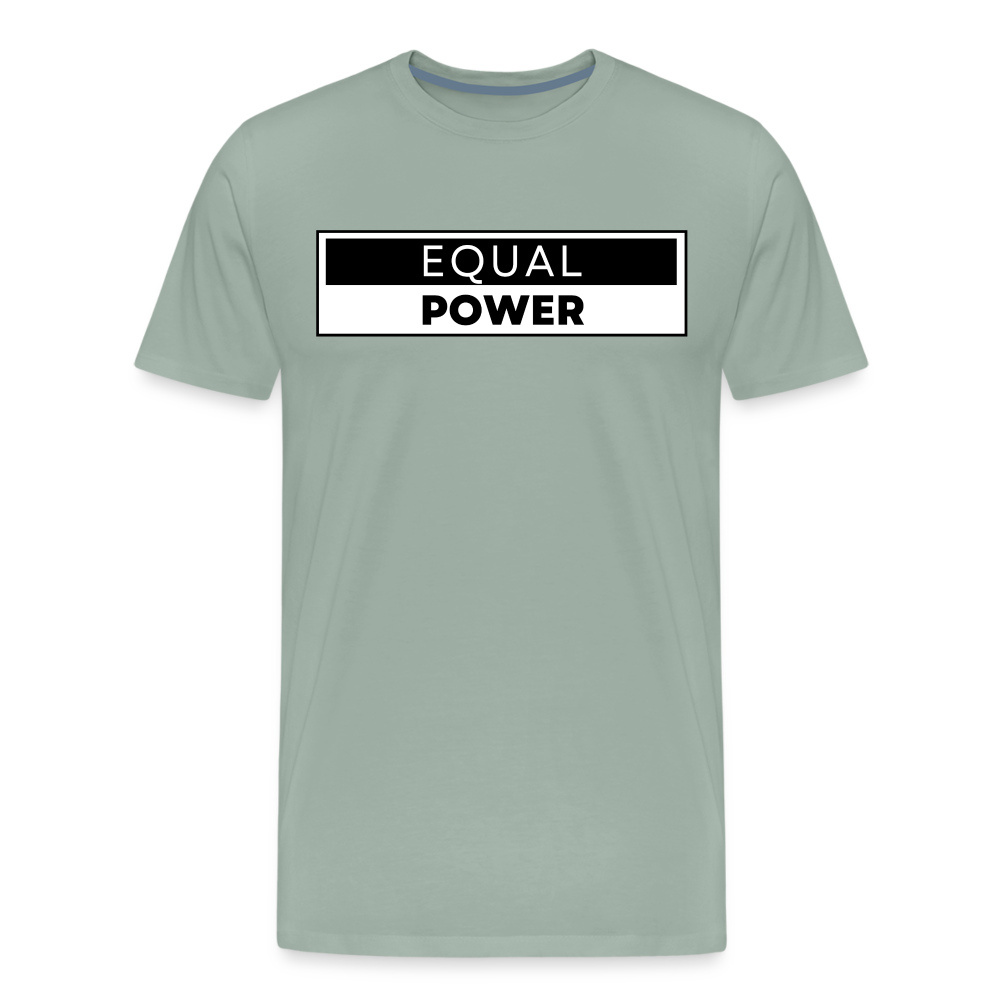 Equal Power T-Shirt - Men Short Sleeve - EPV-Black - steel green