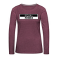 Equal Power T-Shirt - Women Long Sleeve - EPV-Black - heather burgundy