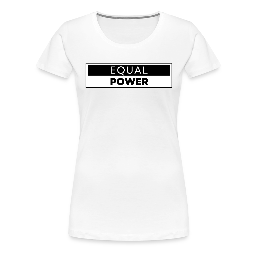 Equal Power T-Shirt - Women Short Sleeve - EPV-Black - white