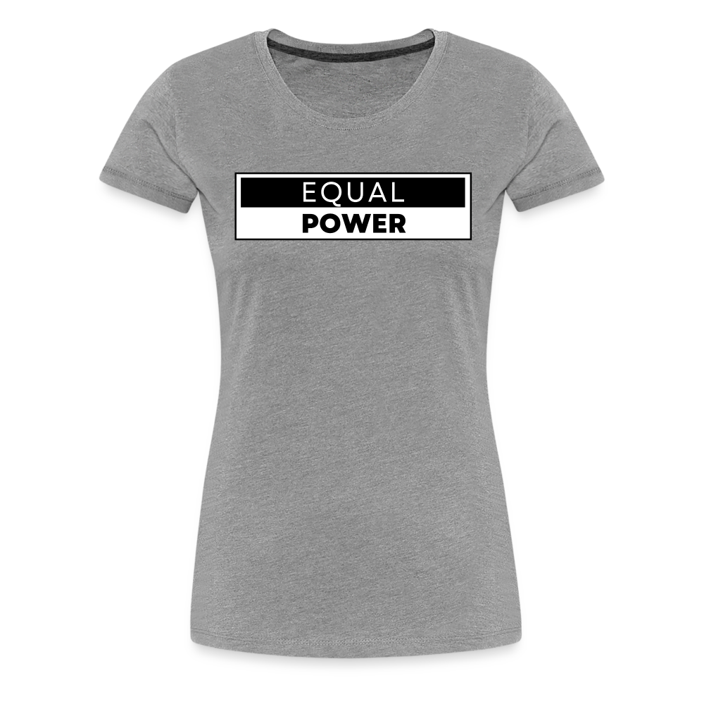 Equal Power T-Shirt - Women Short Sleeve - EPV-Black - heather gray