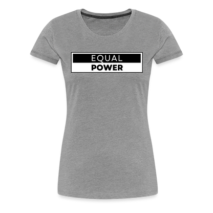 Equal Power T-Shirt - Women Short Sleeve - EPV-Black - heather gray