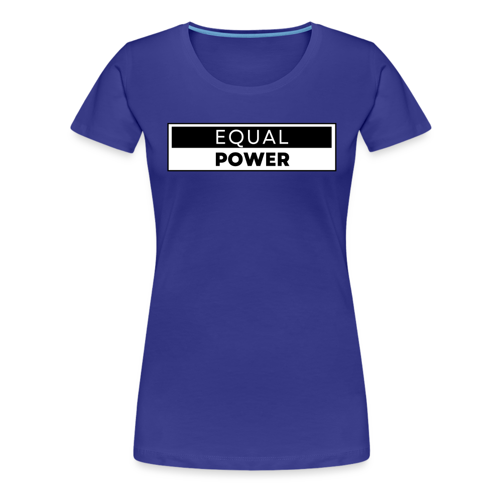 Equal Power T-Shirt - Women Short Sleeve - EPV-Black - royal blue