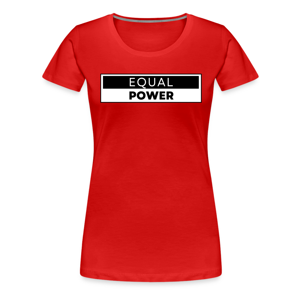 Equal Power T-Shirt - Women Short Sleeve - EPV-Black - red