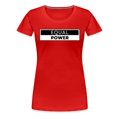 Equal Power T-Shirt - Women Short Sleeve - EPV-Black - red