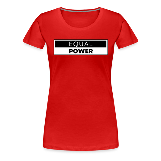 Equal Power T-Shirt - Women Short Sleeve - EPV-Black - red