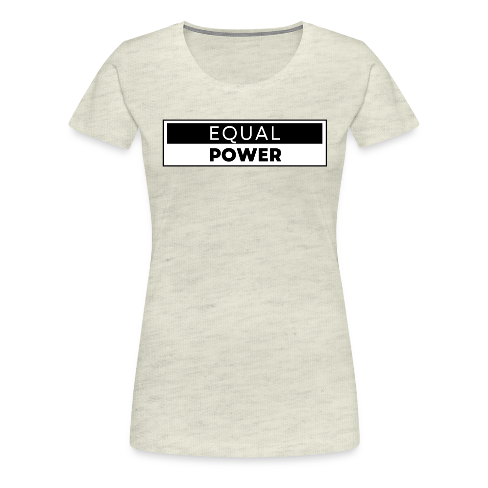 Equal Power T-Shirt - Women Short Sleeve - EPV-Black - heather oatmeal