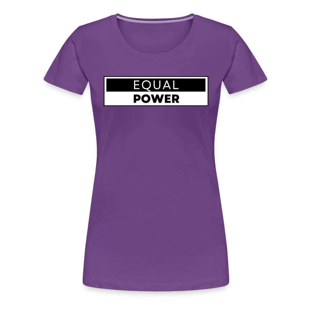 Equal Power T-Shirt - Women Short Sleeve - EPV-Black - purple