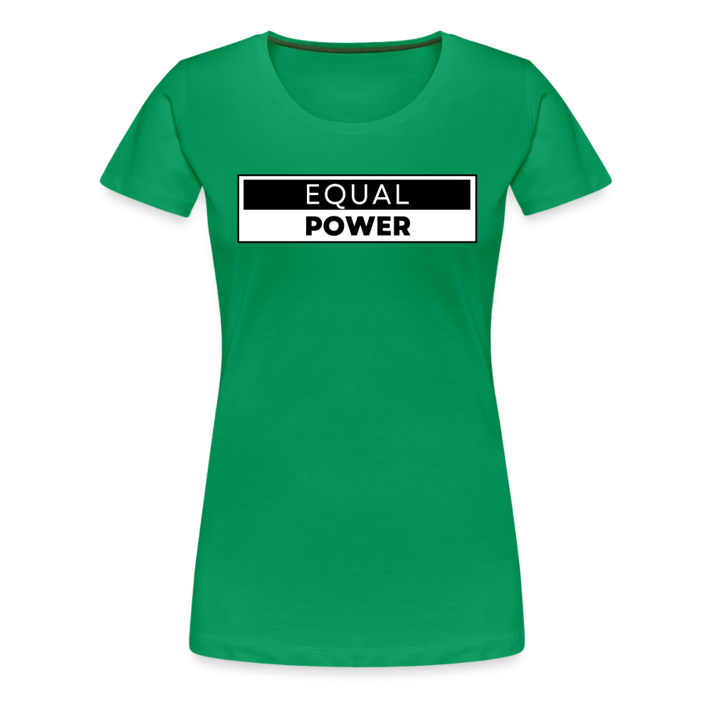 Equal Power T-Shirt - Women Short Sleeve - EPV-Black - kelly green