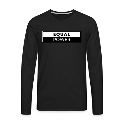 Equal Power T-Shirt - Men Long Sleeve - EPV-White - black