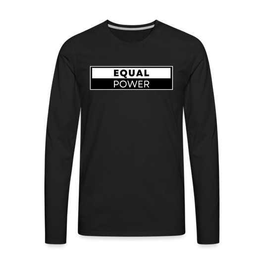 Equal Power T-Shirt - Men Long Sleeve - EPV-White - black