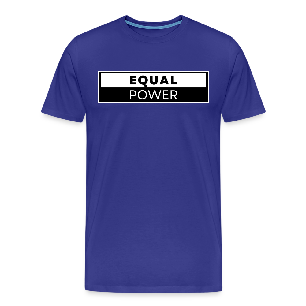 Equal Power T-Shirt - Men Short Sleeve - EPV-White - royal blue