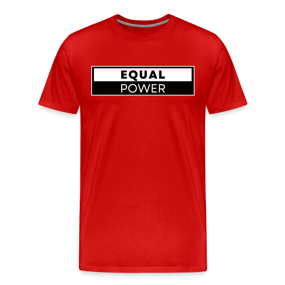 Equal Power T-Shirt - Men Short Sleeve - EPV-White - red