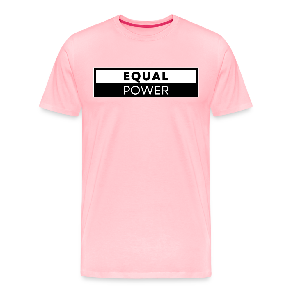 Equal Power T-Shirt - Men Short Sleeve - EPV-White - pink