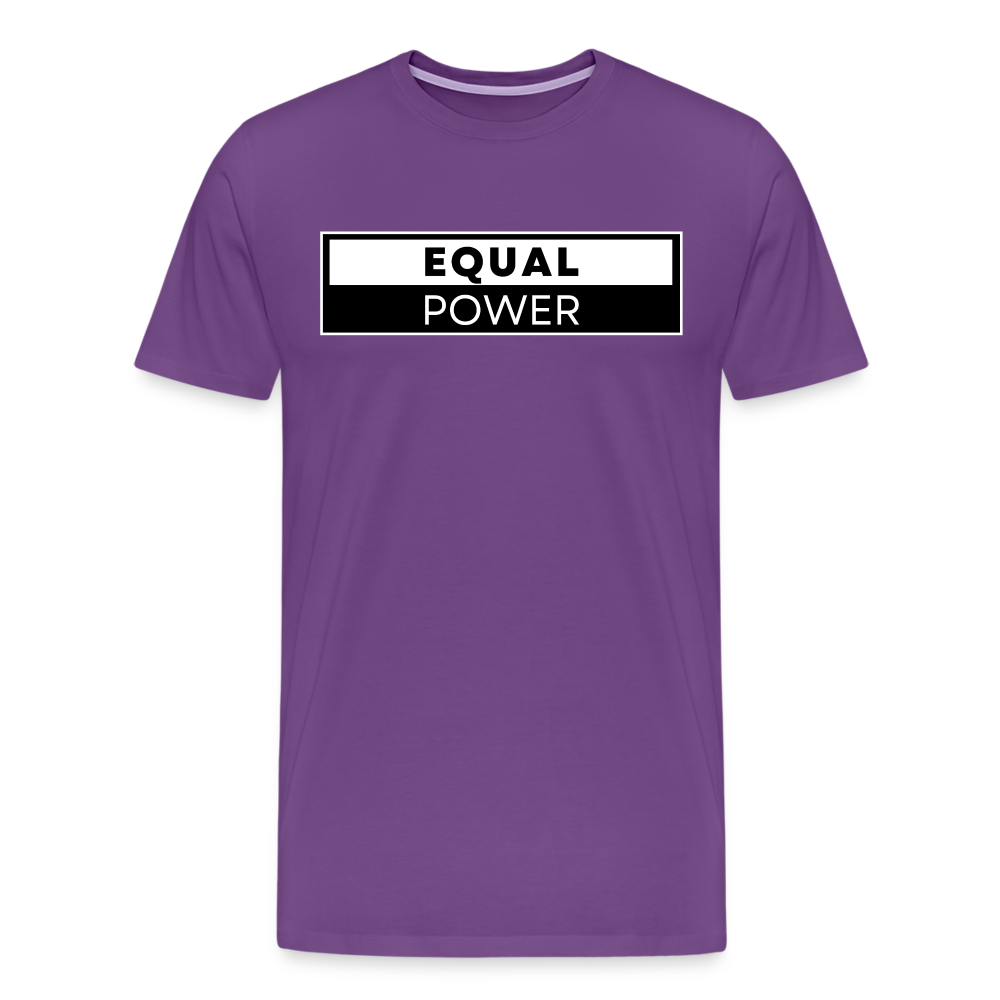 Equal Power T-Shirt - Men Short Sleeve - EPV-White - purple