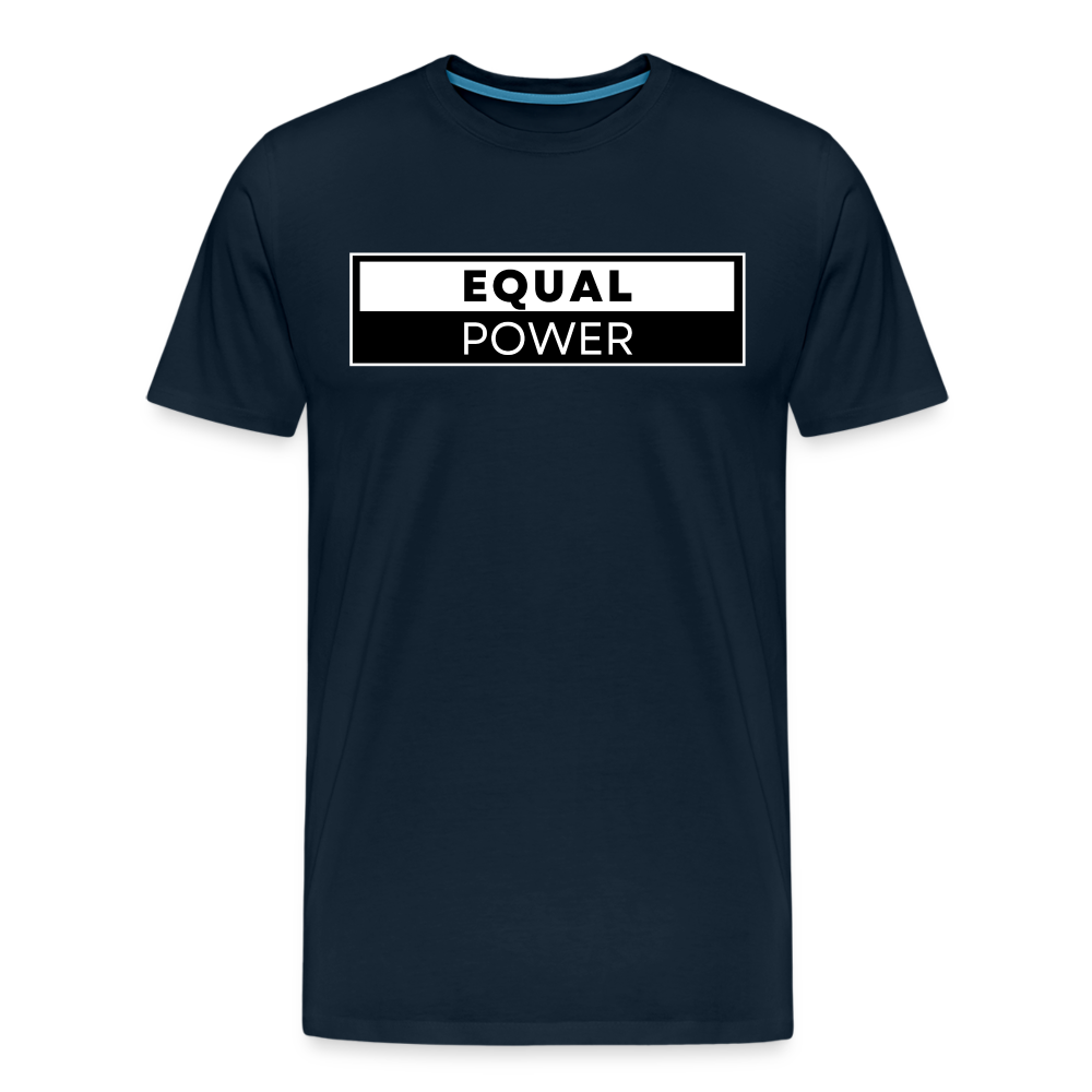 Equal Power T-Shirt - Men Short Sleeve - EPV-White - deep navy