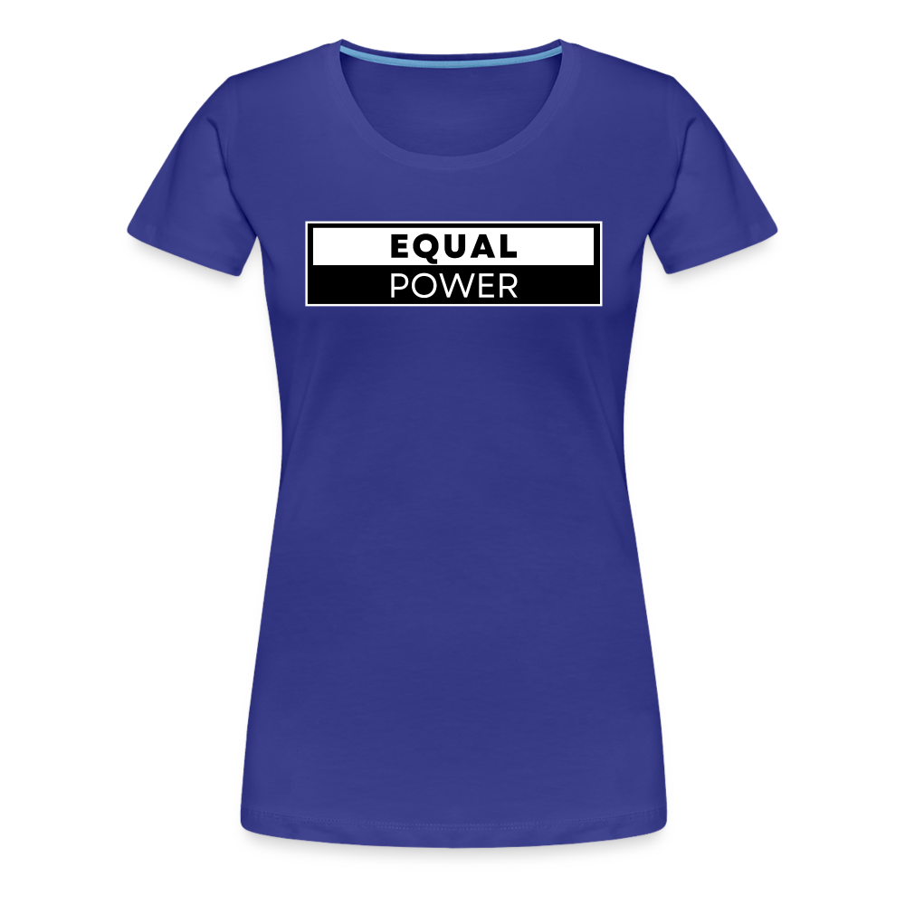 Equal Power T-Shirt - Women Short Sleeve - EPV-White - royal blue