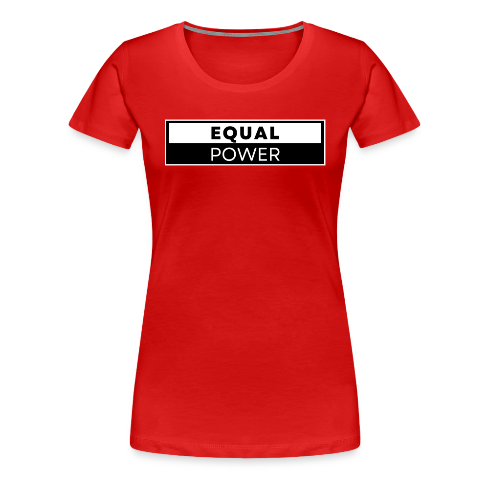 Equal Power T-Shirt - Women Short Sleeve - EPV-White - red