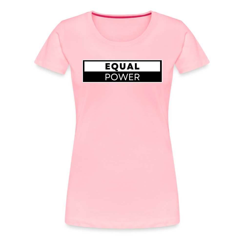 Equal Power T-Shirt - Women Short Sleeve - EPV-White - pink