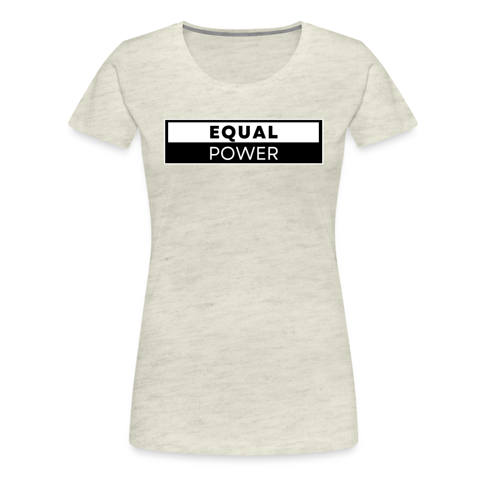 Equal Power T-Shirt - Women Short Sleeve - EPV-White - heather oatmeal