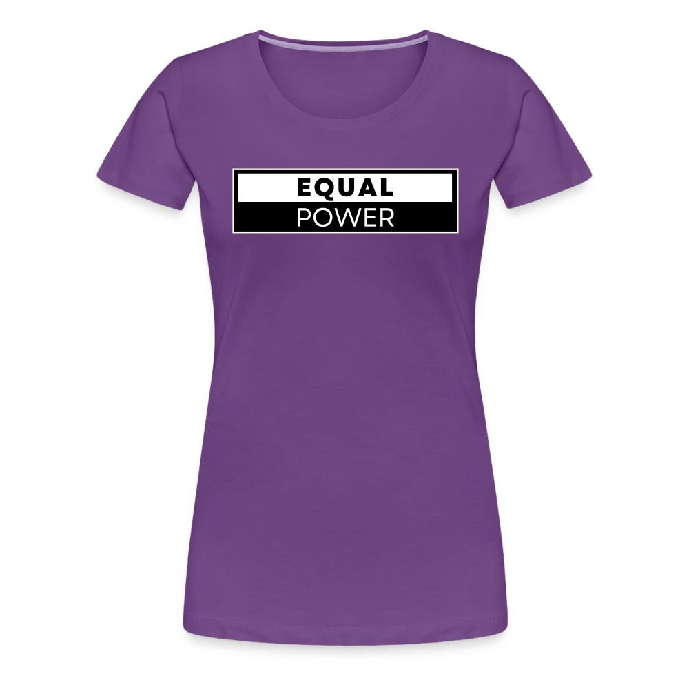 Equal Power T-Shirt - Women Short Sleeve - EPV-White - purple