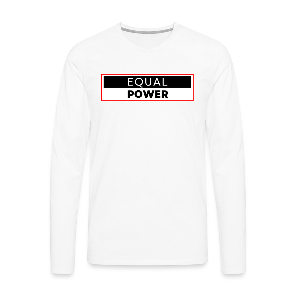 Equal Power T-Shirt - Men Long Sleeve - EPV-Red - white