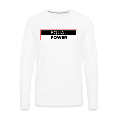 Equal Power T-Shirt - Men Long Sleeve - EPV-Red - white