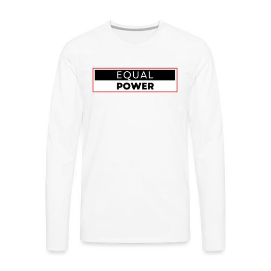 Equal Power T-Shirt - Men Long Sleeve - EPV-Red - white