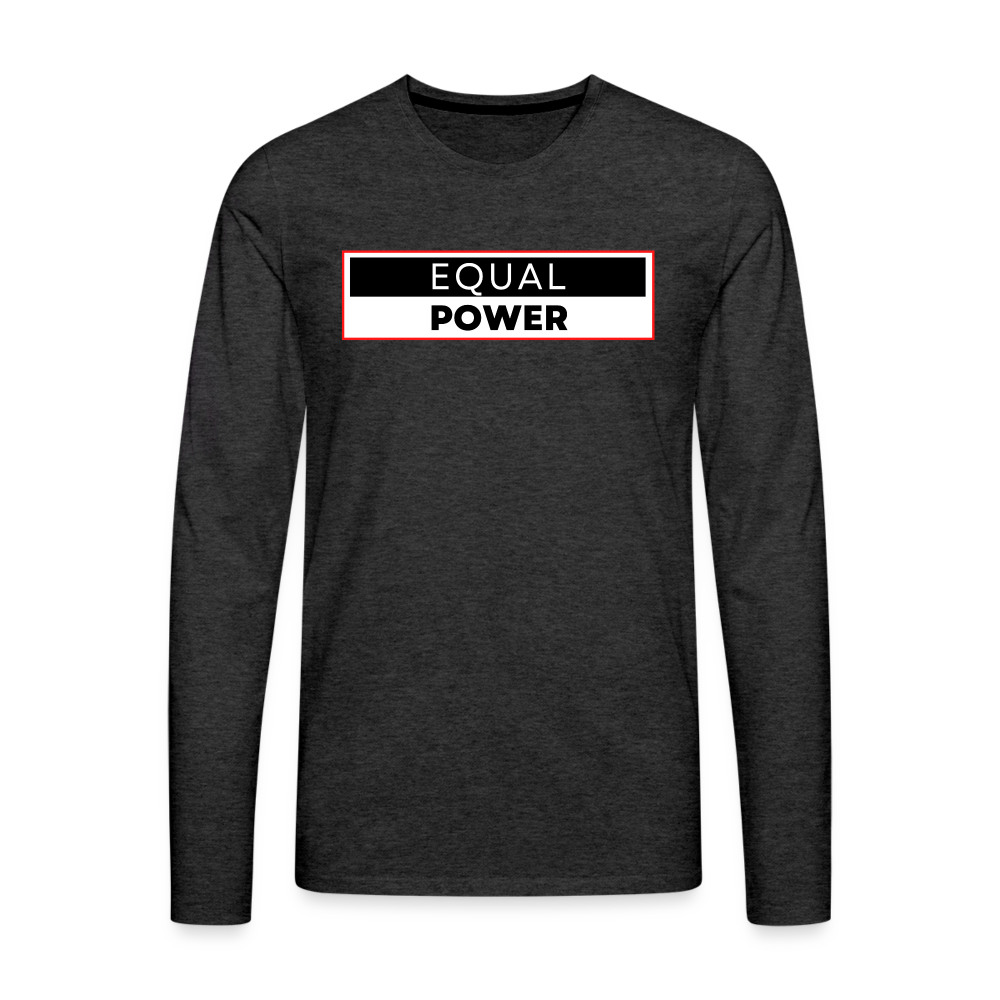 Equal Power T-Shirt - Men Long Sleeve - EPV-Red - charcoal grey