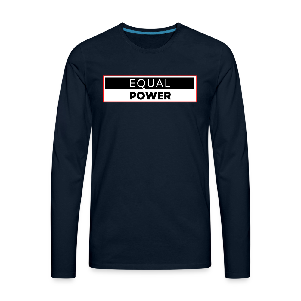 Equal Power T-Shirt - Men Long Sleeve - EPV-Red - deep navy