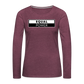 Equal Power T-Shirt - Women Long Sleeve - EPV-White - heather burgundy