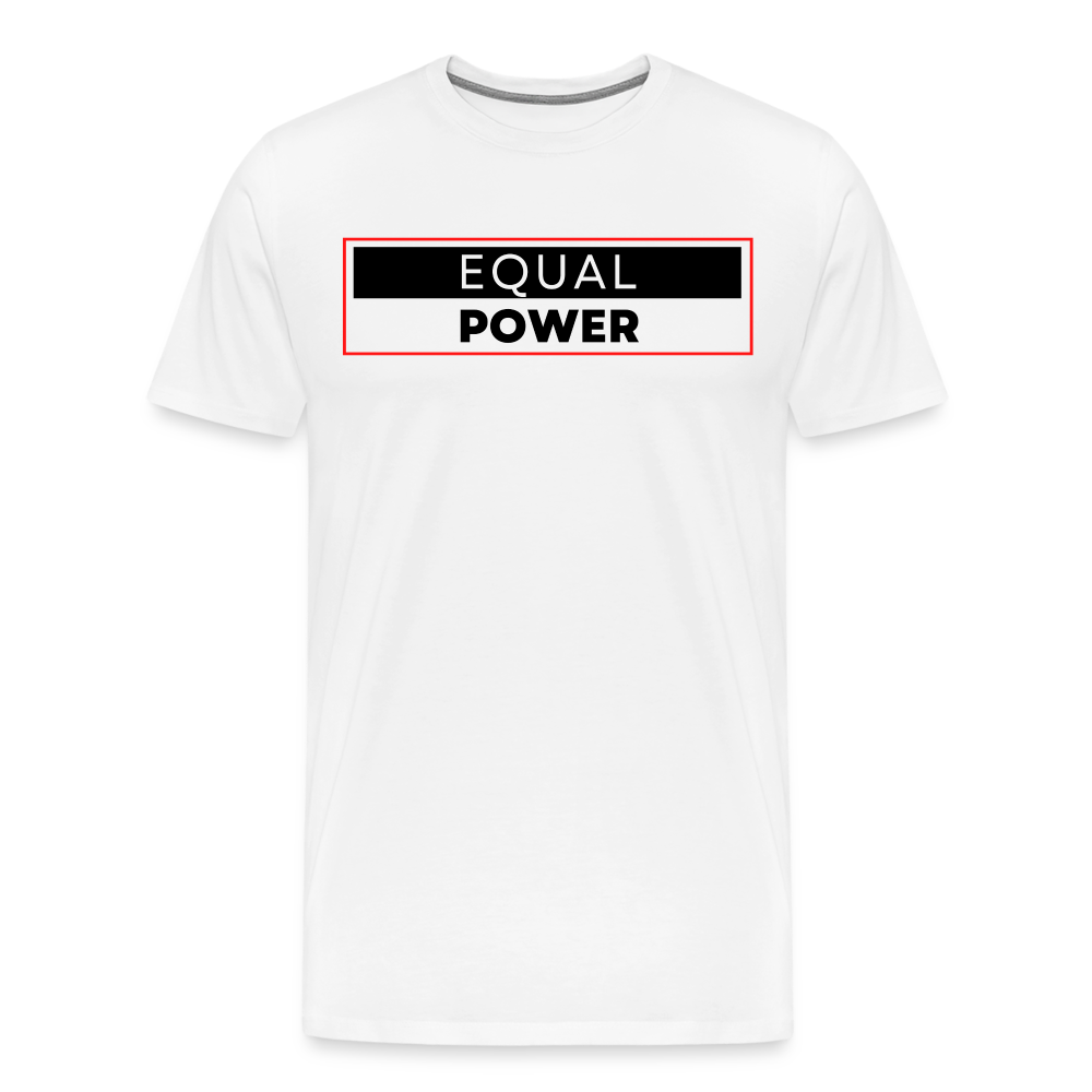 Equal Power T-Shirt - Men Short Sleeve - EPV-Red - white