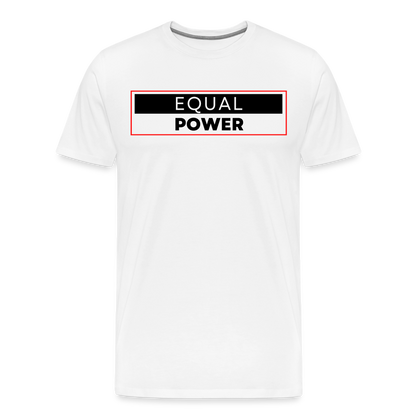 Equal Power T-Shirt - Men Short Sleeve - EPV-Red - white