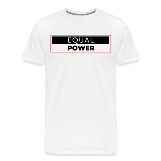 Equal Power T-Shirt - Men Short Sleeve - EPV-Red - white