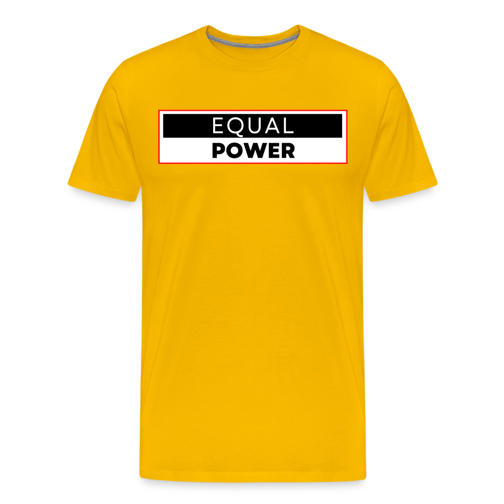 Equal Power T-Shirt - Men Short Sleeve - EPV-Red - sun yellow