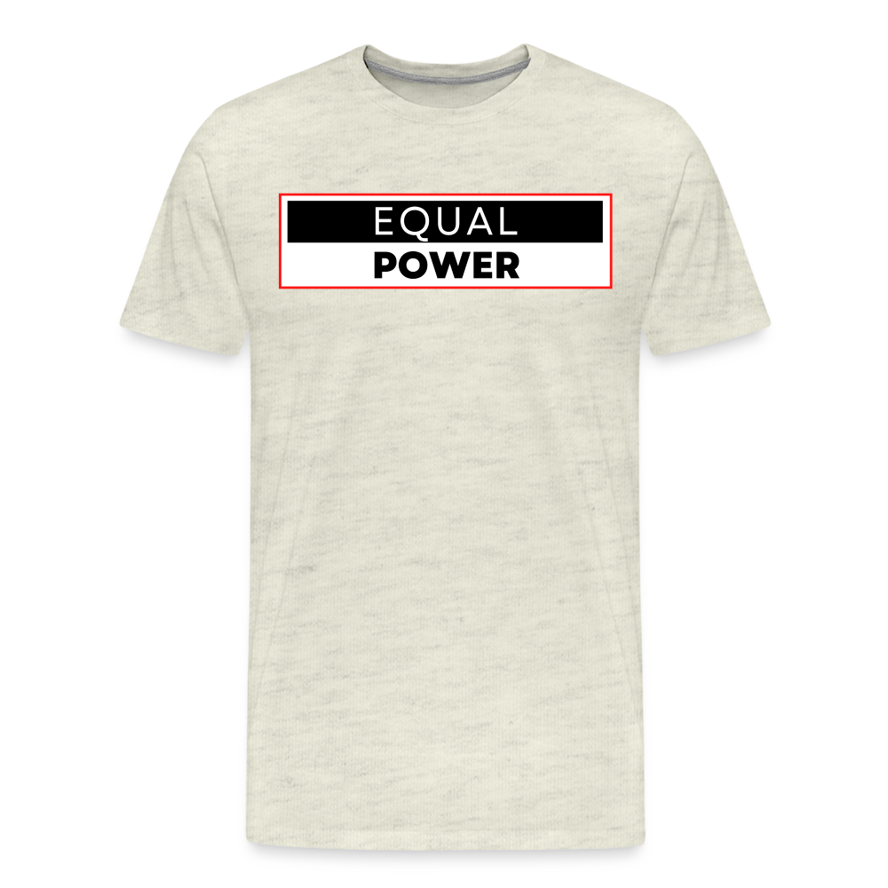 Equal Power T-Shirt - Men Short Sleeve - EPV-Red - heather oatmeal