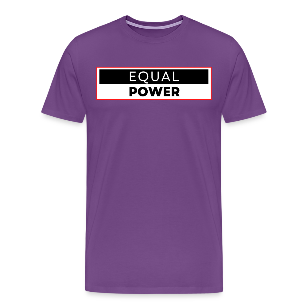 Equal Power T-Shirt - Men Short Sleeve - EPV-Red - purple