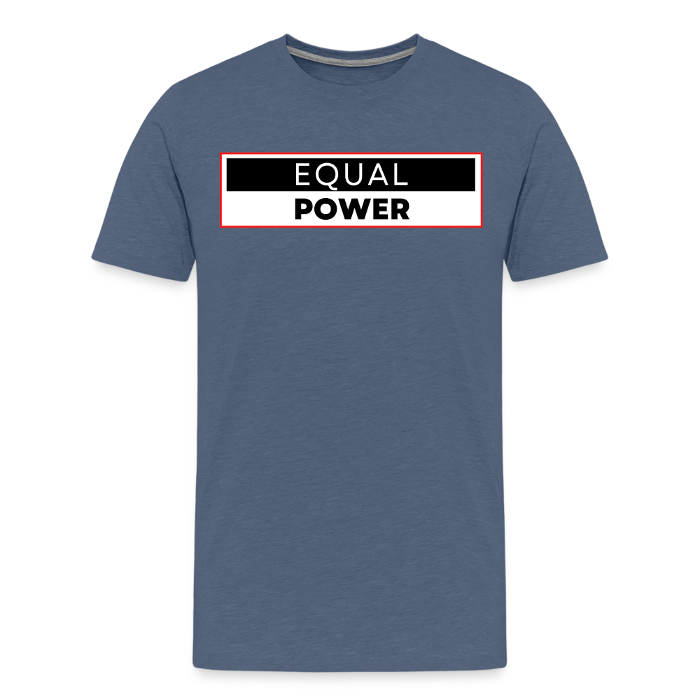 Equal Power T-Shirt - Men Short Sleeve - EPV-Red - heather blue